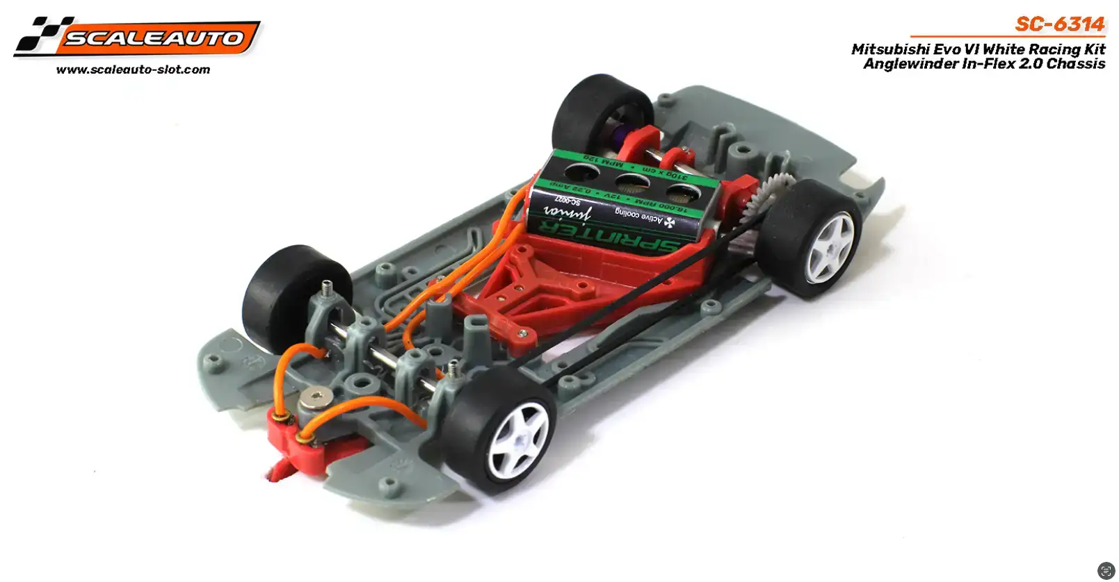Scaleauto Mitsubishi AWD VI White Kit - 1:32 Slot Car - Image 2
