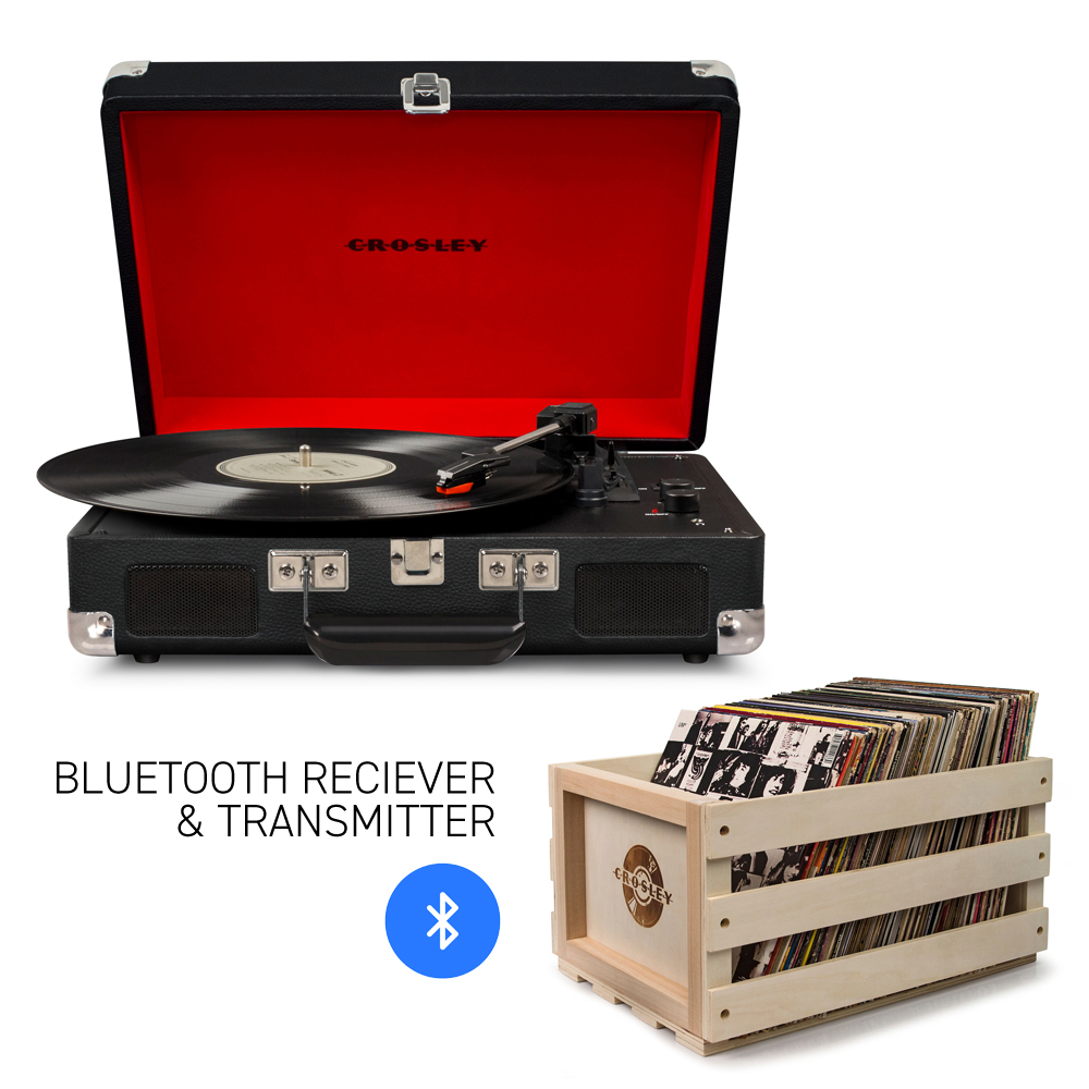 CROSLEY Crosley Cruiser Black - Bluetooth Turntable & Record Storage Crate - Image 5