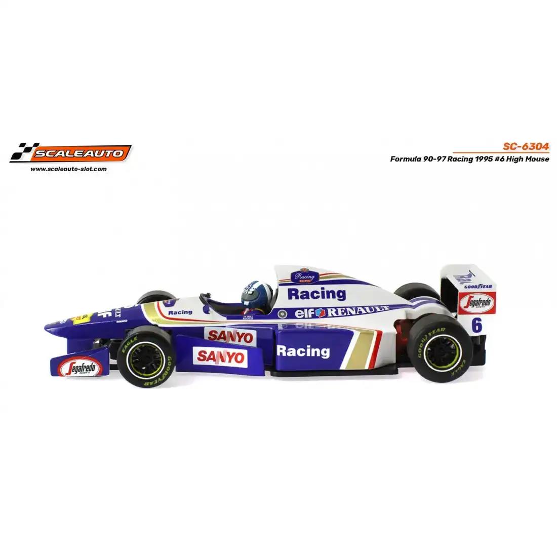 SC6304 Scaleauto F1 Williams FW17 Renault Elf #6 - 1:32 Slot Car - Image 2