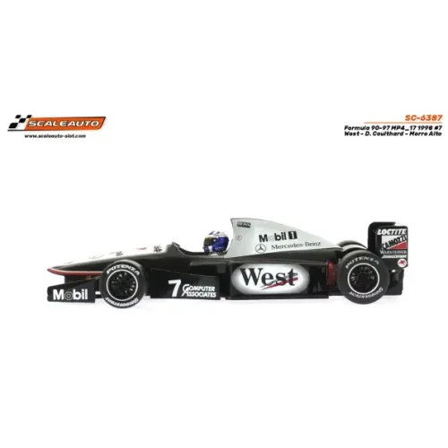 conic 1990s Formula 1 McLaren MP4/13 in West livery, car #7. A must-have Scaleauto F1 slot car.