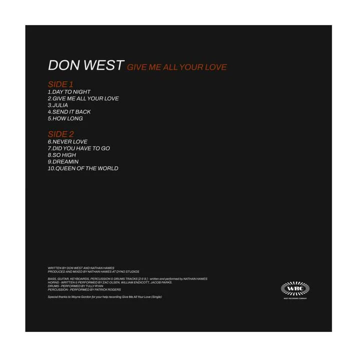 Don West – Give Me All Your Love Vinyl LP - Image 2