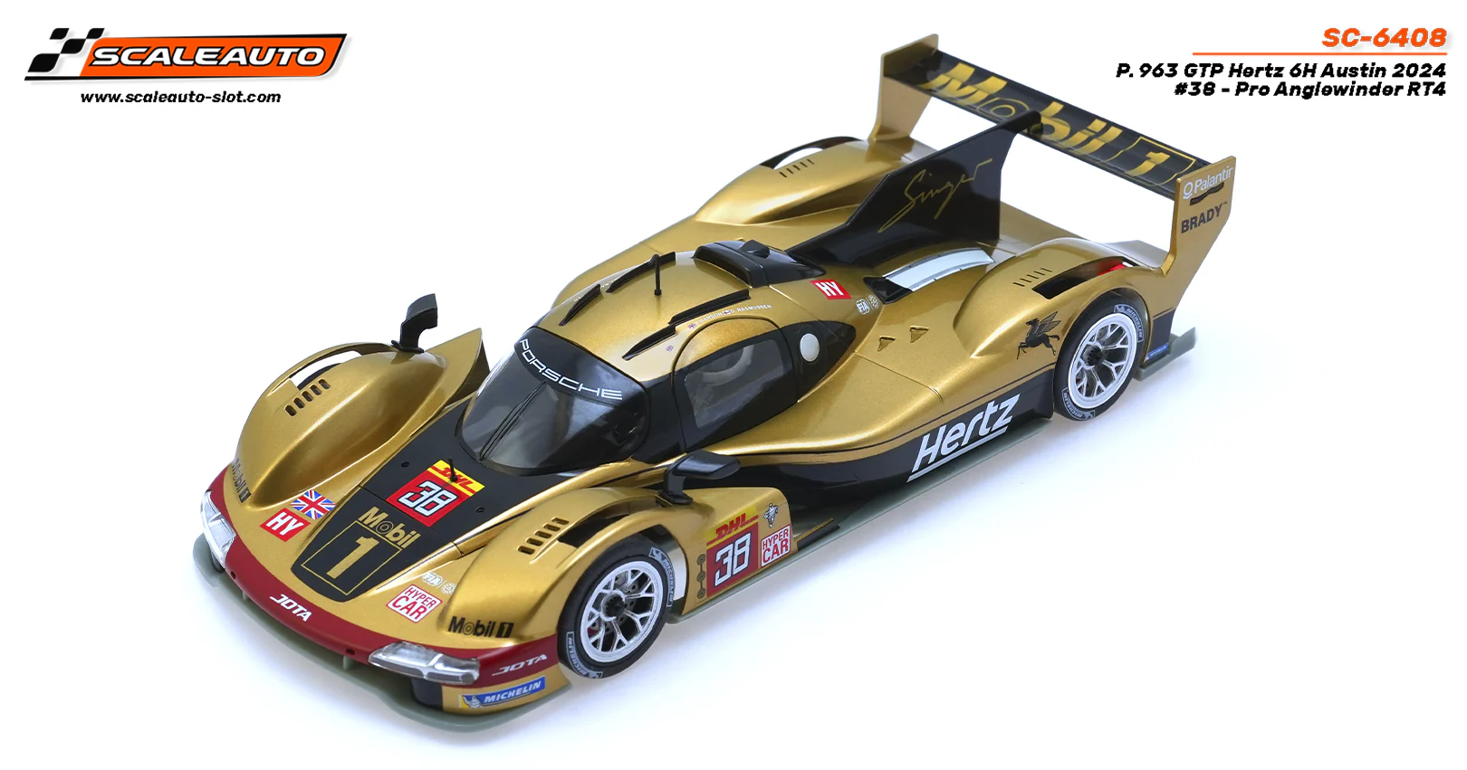 Scaleauto Porsche 963 GTP #38 – Jota Team – Austin 6 Hours 2024 – 1:32 Slot Car
