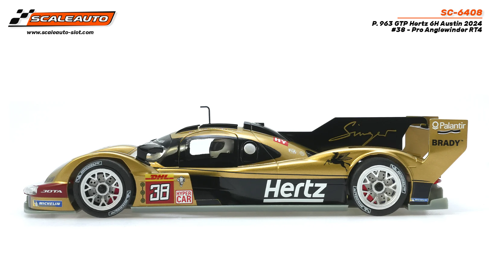 Scaleauto Porsche 963 GTP #38 – Jota Team – Austin 6 Hours 2024 – 1:32 Slot Car