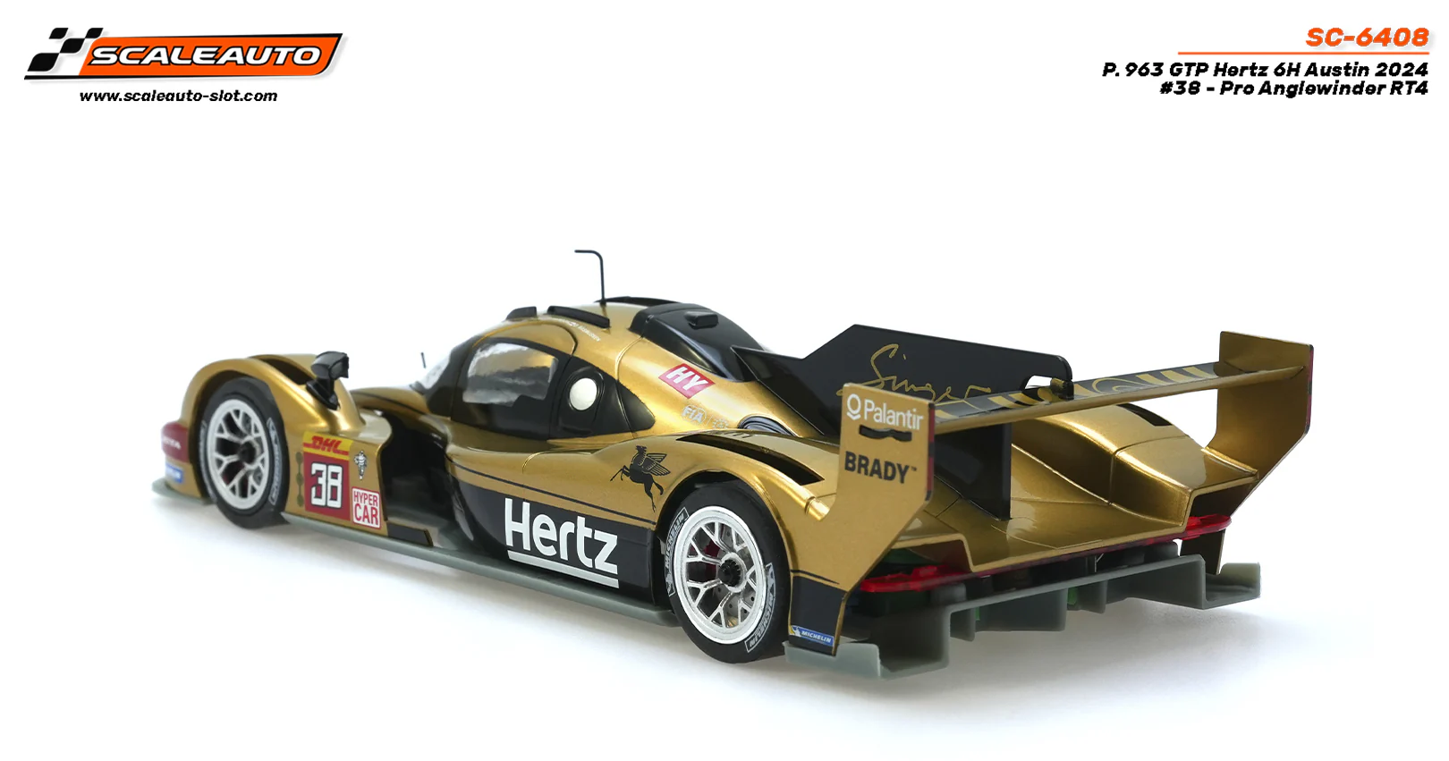 Scaleauto Porsche 963 GTP #38 – Jota Team – Austin 6 Hours 2024 – 1:32 Slot Car